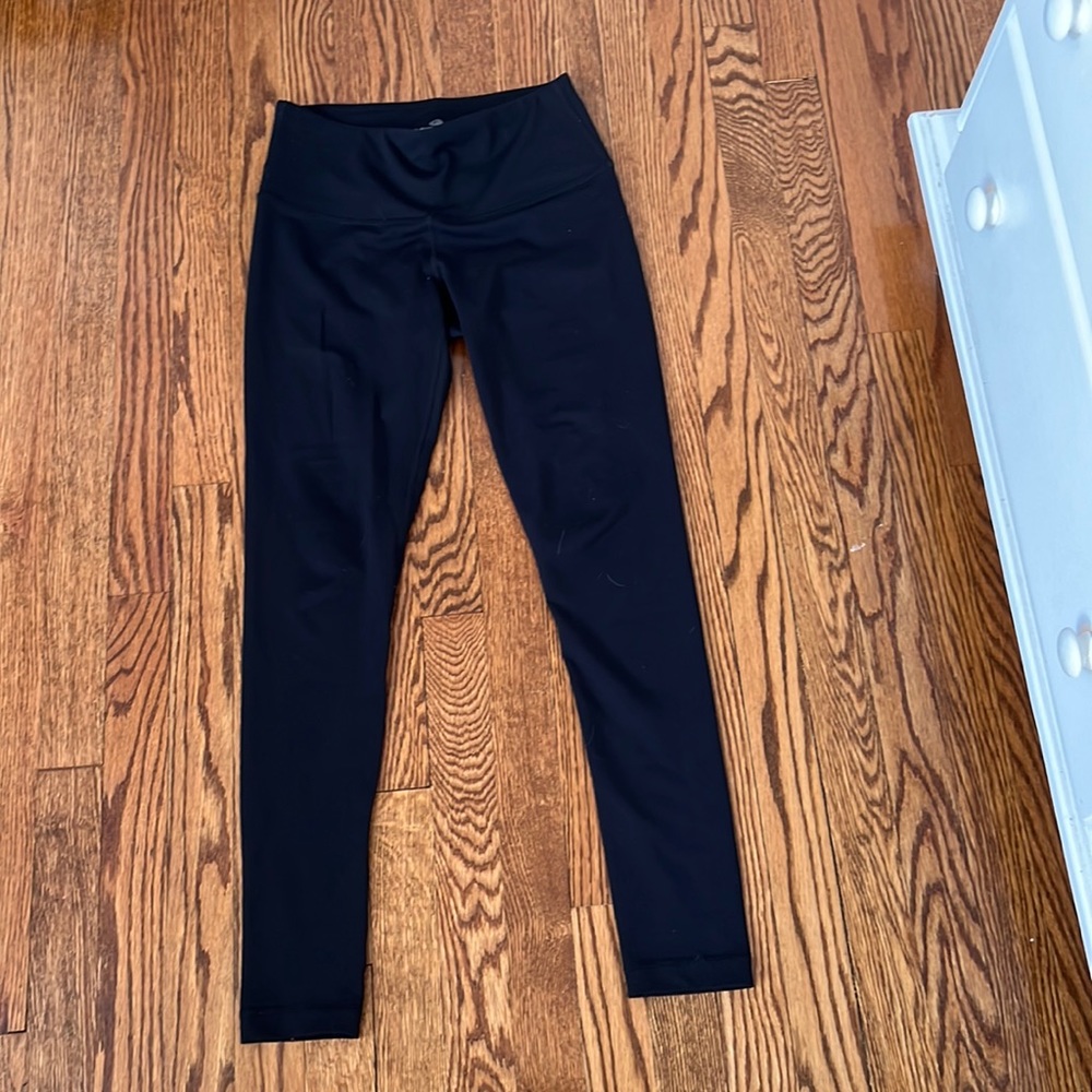 90 degree black full length leggings